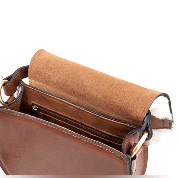 Patricia Nash Rare Shearling Annfield Crossbody  7.5 X 7 Leather Sherpa LIKE NEW - Picture 6 of 8